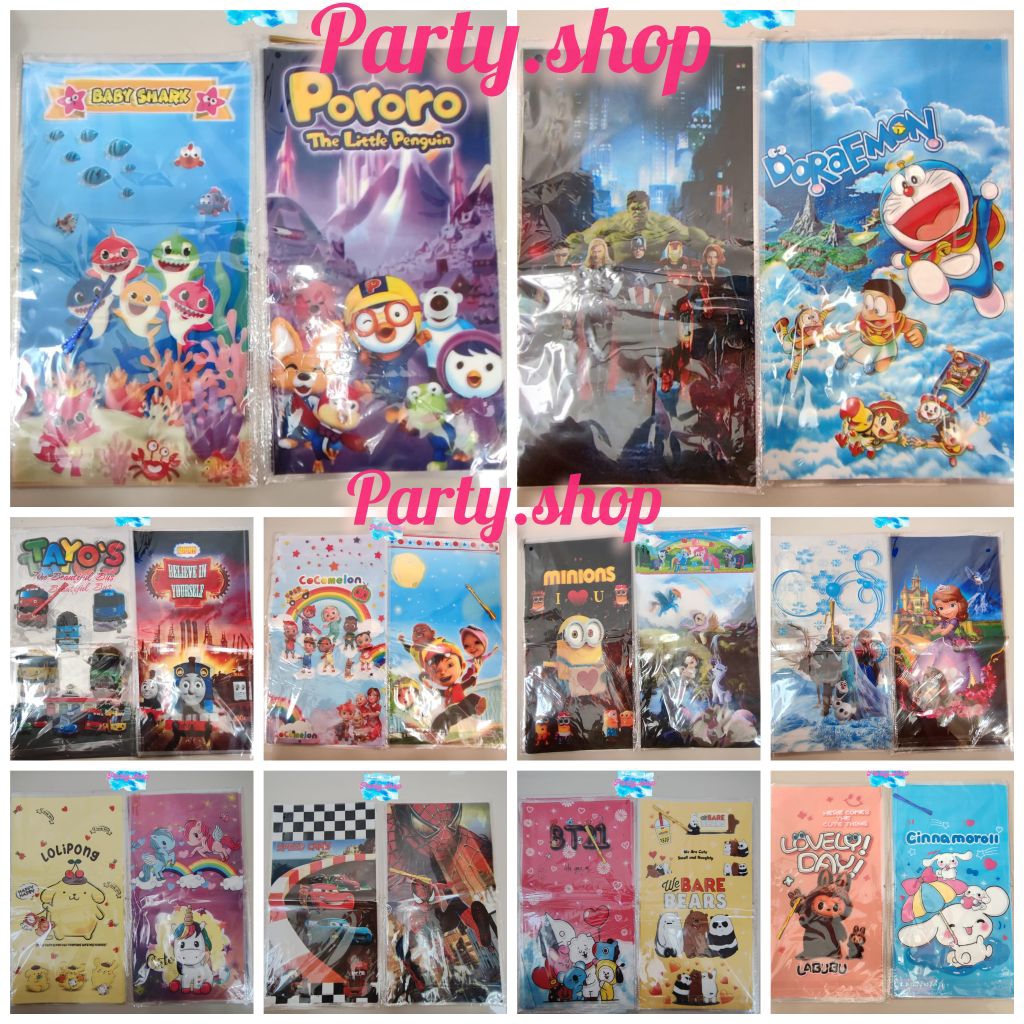 

Plastik Bingkisan Ulang Tahun/Plastik Snack Ultah/ OPP Party bag Ulang Tahun 22x40cm (Isi 10 Lembar)