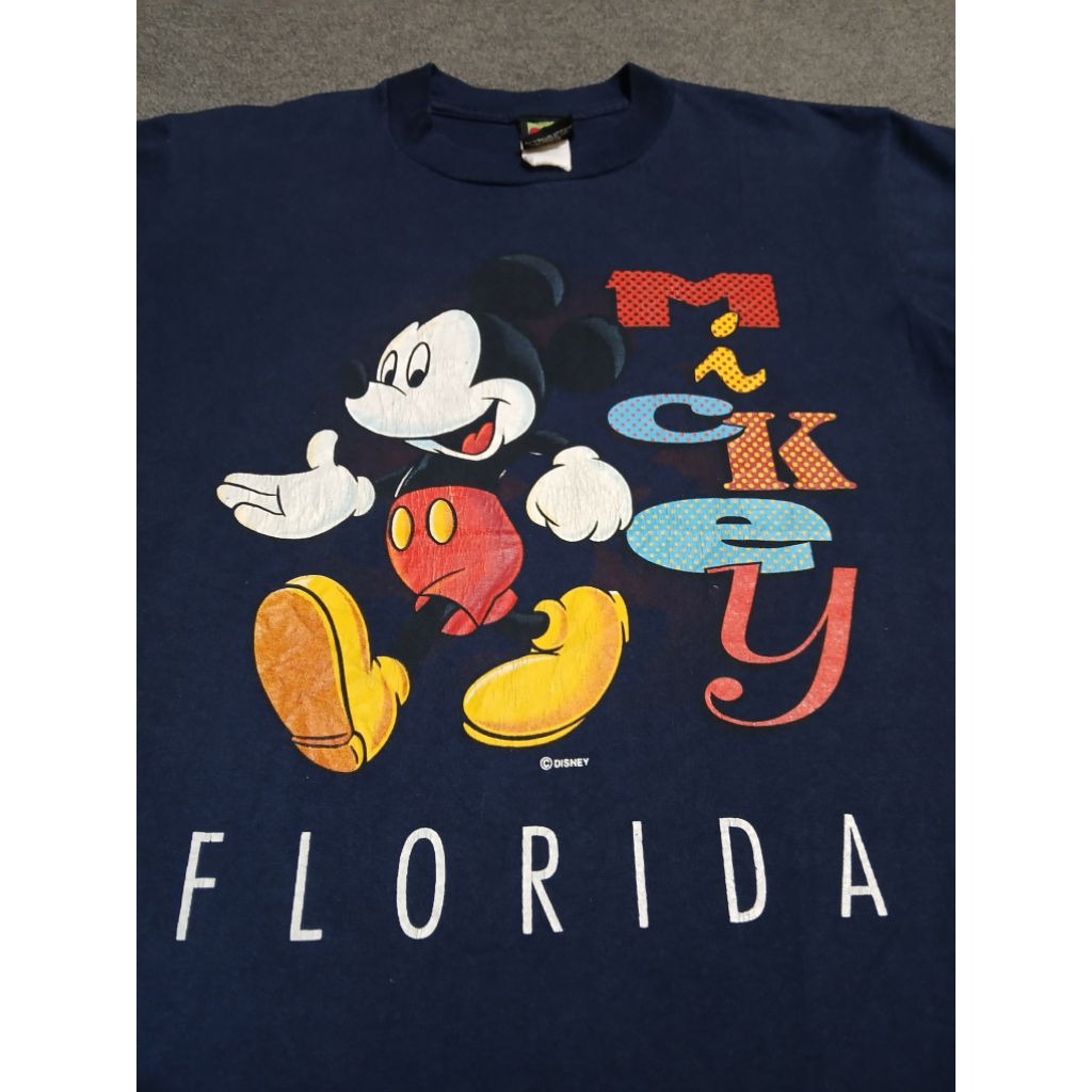 Kaos 90s Mickey Mouse Florida Velva Sheen - M