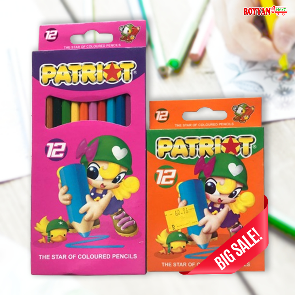 

Promo Back to school Pensil mewarnai Patriot 12 Warna pilihan panjang dan pendek murah berkualitas