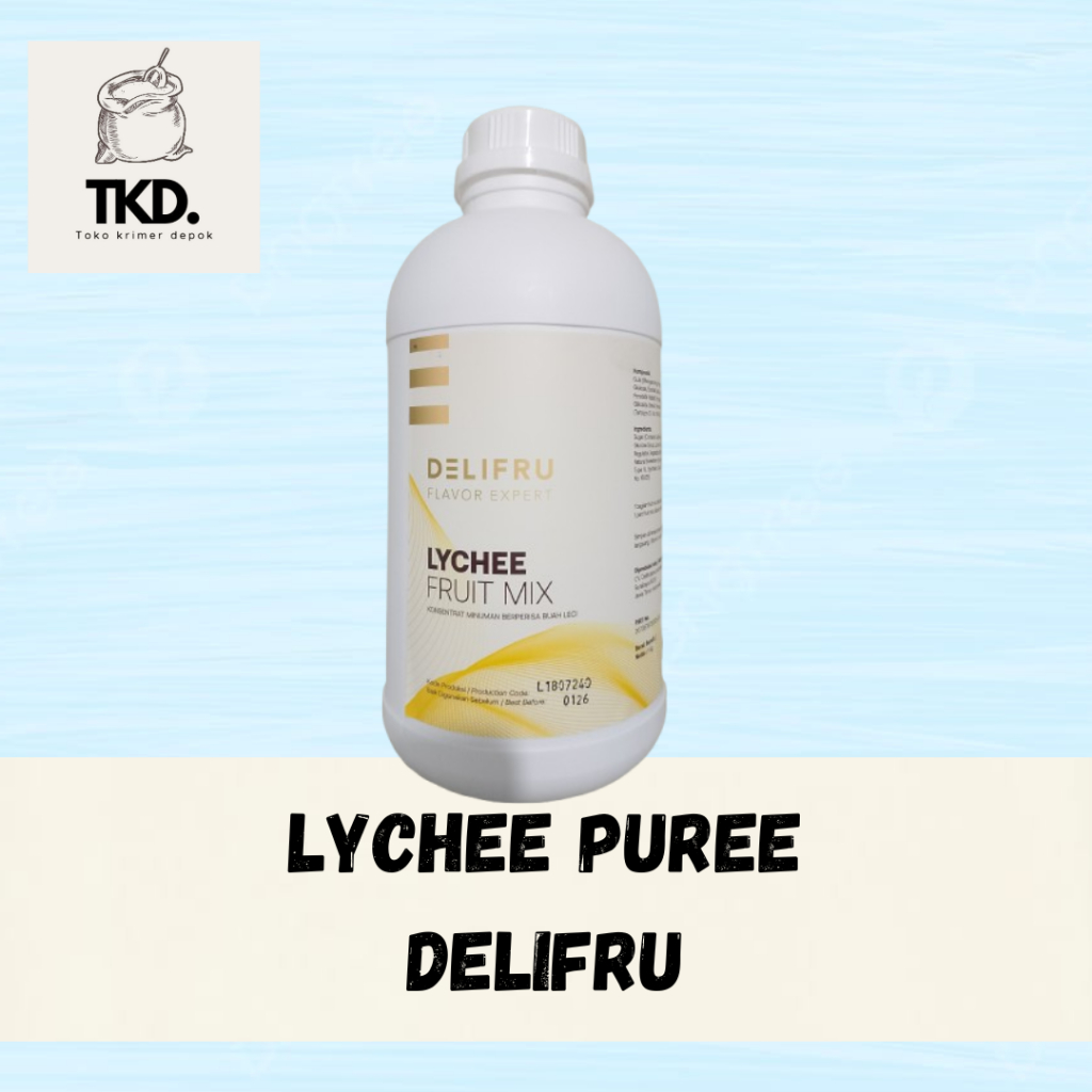 

Delifru Lychee Fruit Mix Puree - Puree Leci 1kg