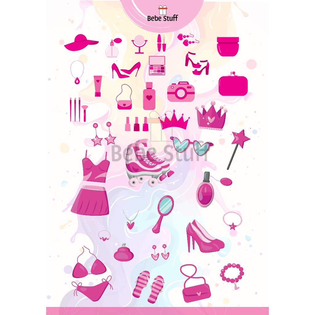 

Stiker Girl Pink / Stiker Scrapbook / Stiker Journaling / Stiker Buku / Stiker Lucu