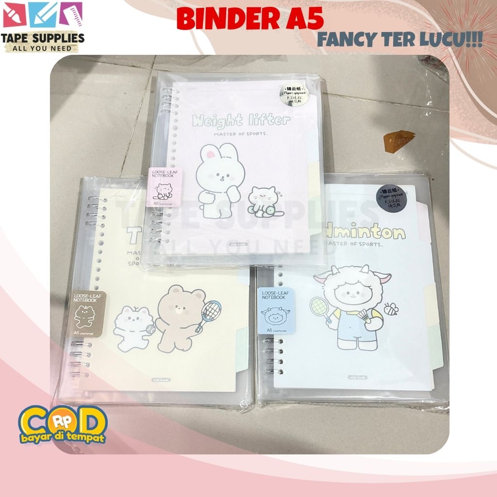 

BINDER RING A5 KARAKTER - isi 80 lembar