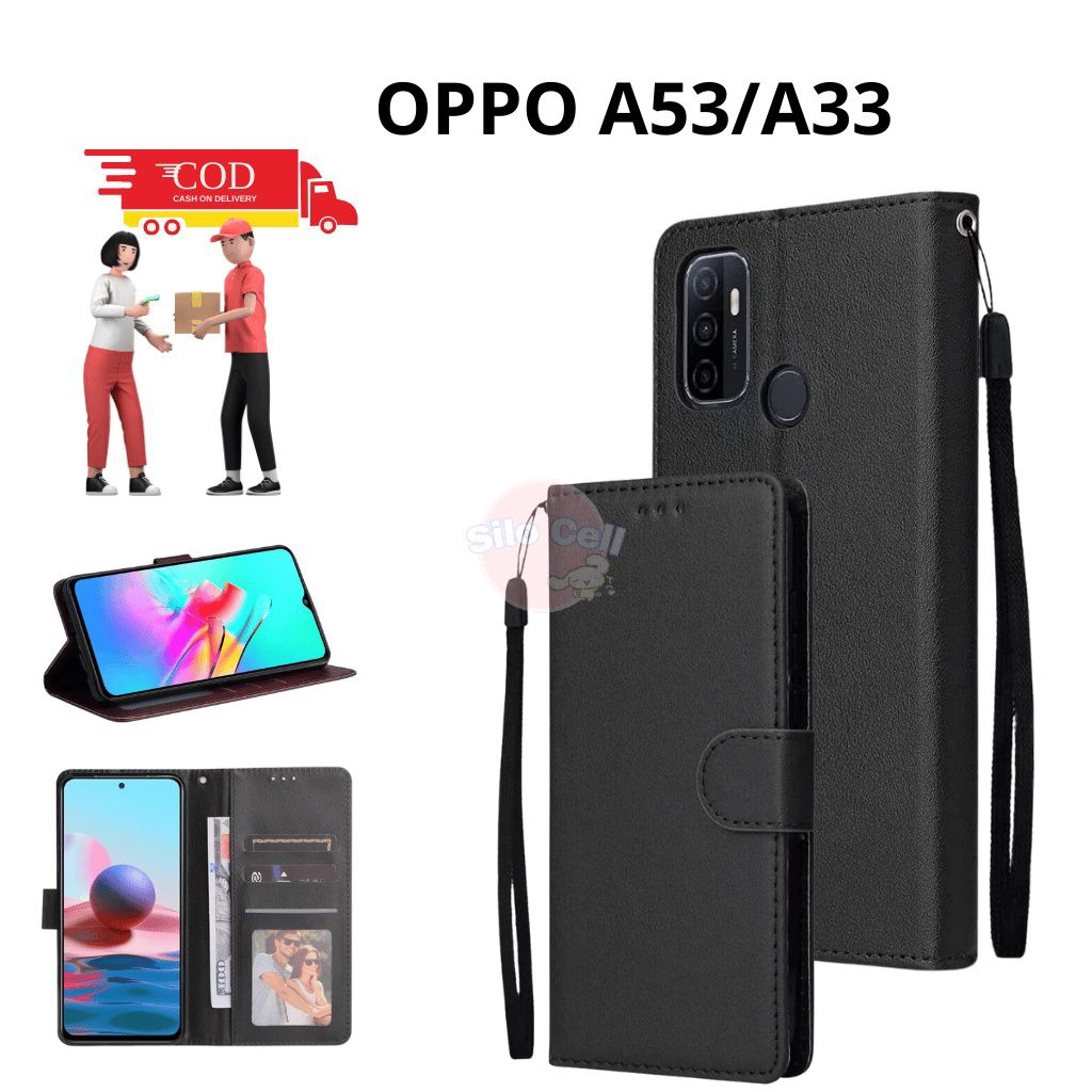 Casimg Flip Polos Oppo A53 / Oppo A33 Casing Flip Wallet Dompet