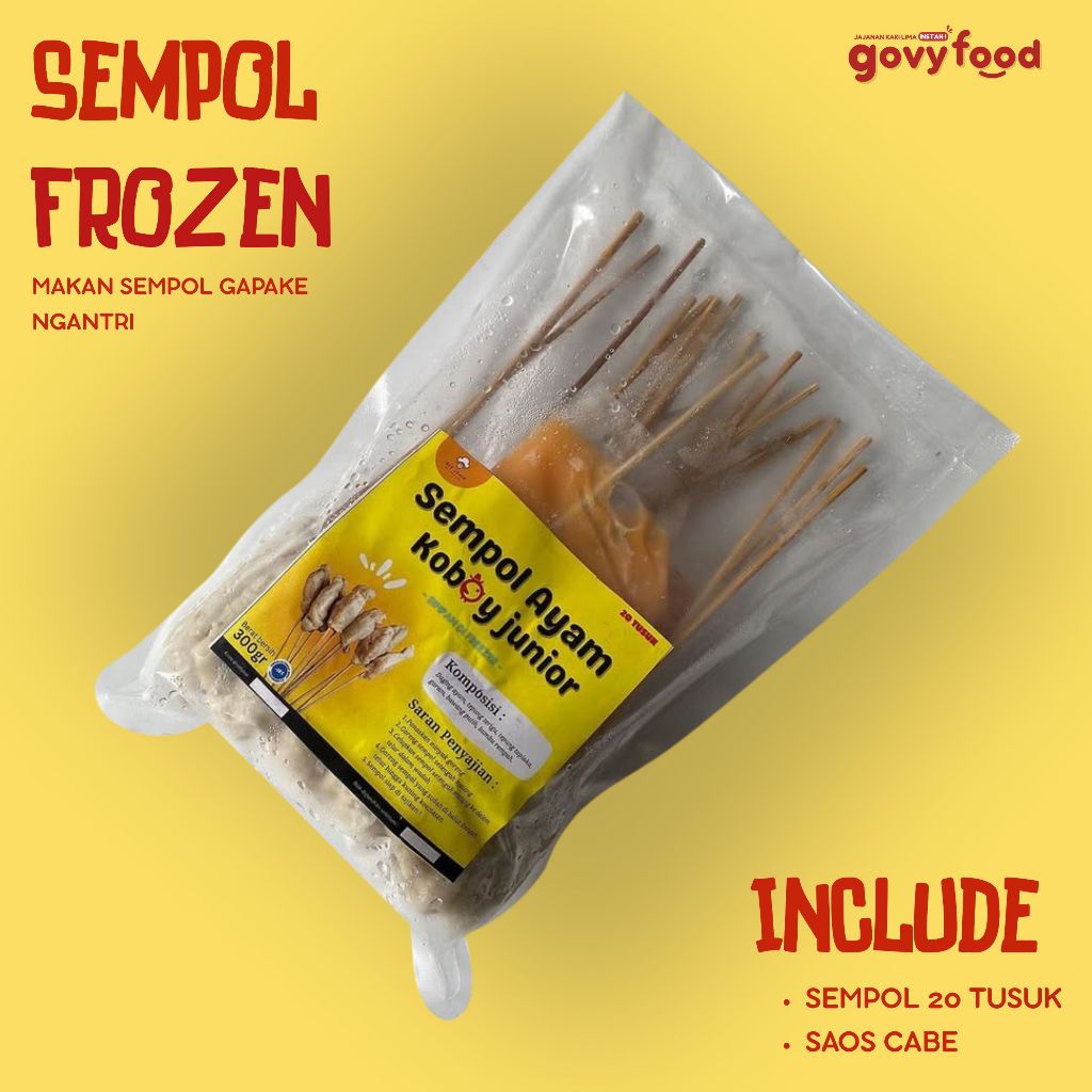 

Sempol Ayam Isi 20 Tusuk + Saos Cabe Frozen Makan Sempol Gapake Ngantri