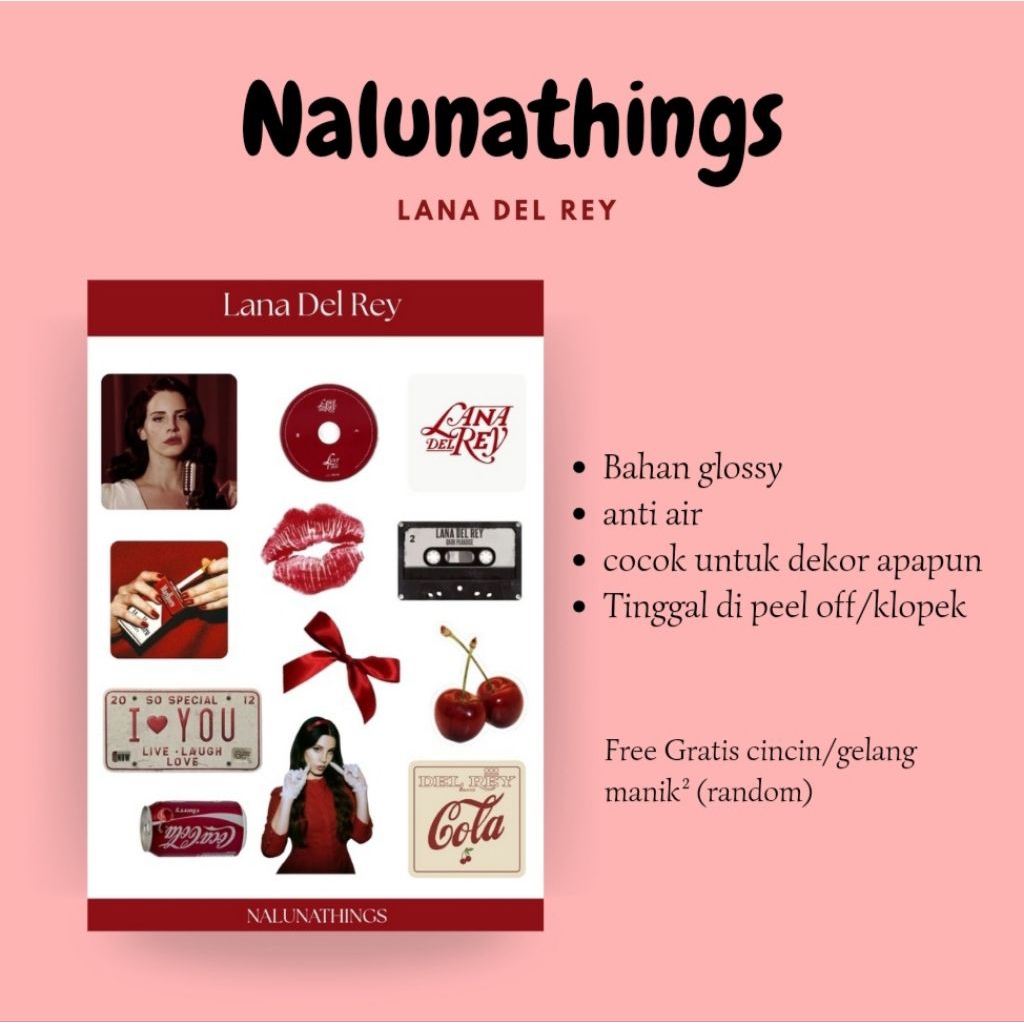 

LANA DEL REY RED STICKER