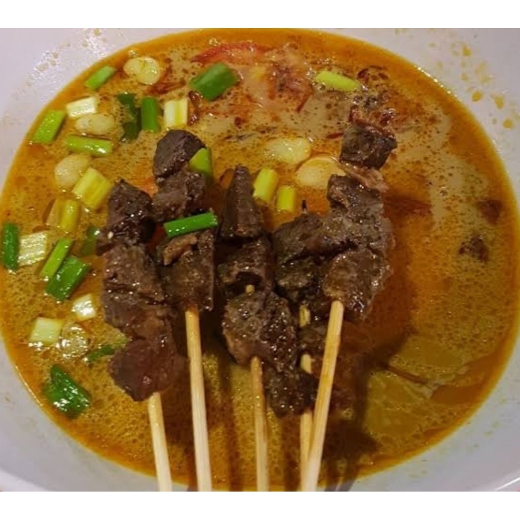 

sate daging sapi kuah soto tangkar