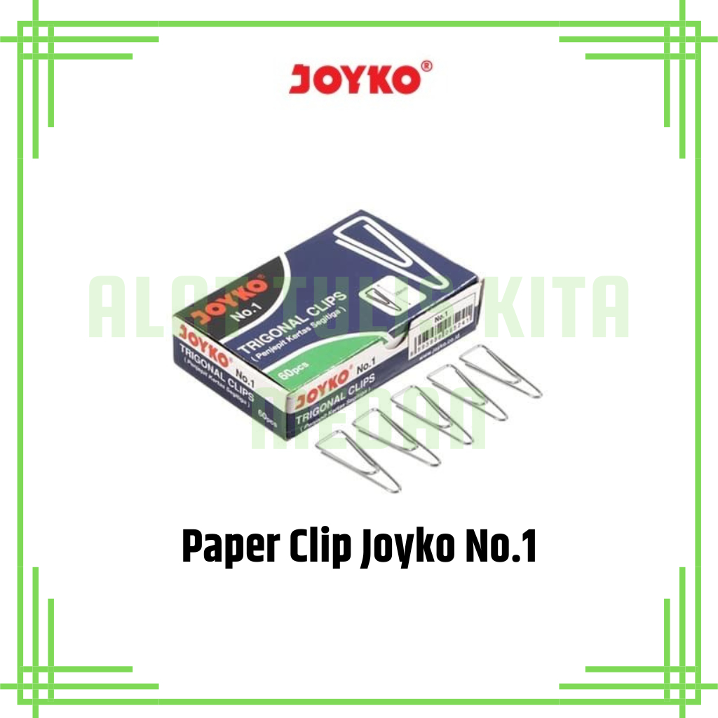 

(1 Kotak) Paper Clip Trigonal Joyko No.1 / Klip Kertas / Penjepit Kertas Trigonal Joyko No.1