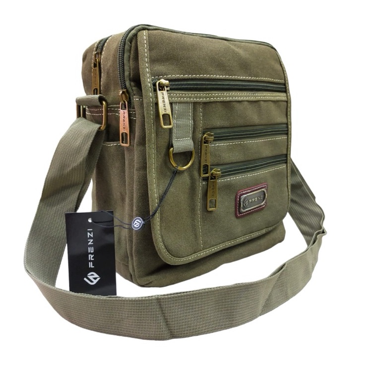 KODE B62V TAS PRIA KANVAS PREMIUM UNTUK HARI RAYA LEBARAN SELEMPANG KANVAS FORENZI BESAR L