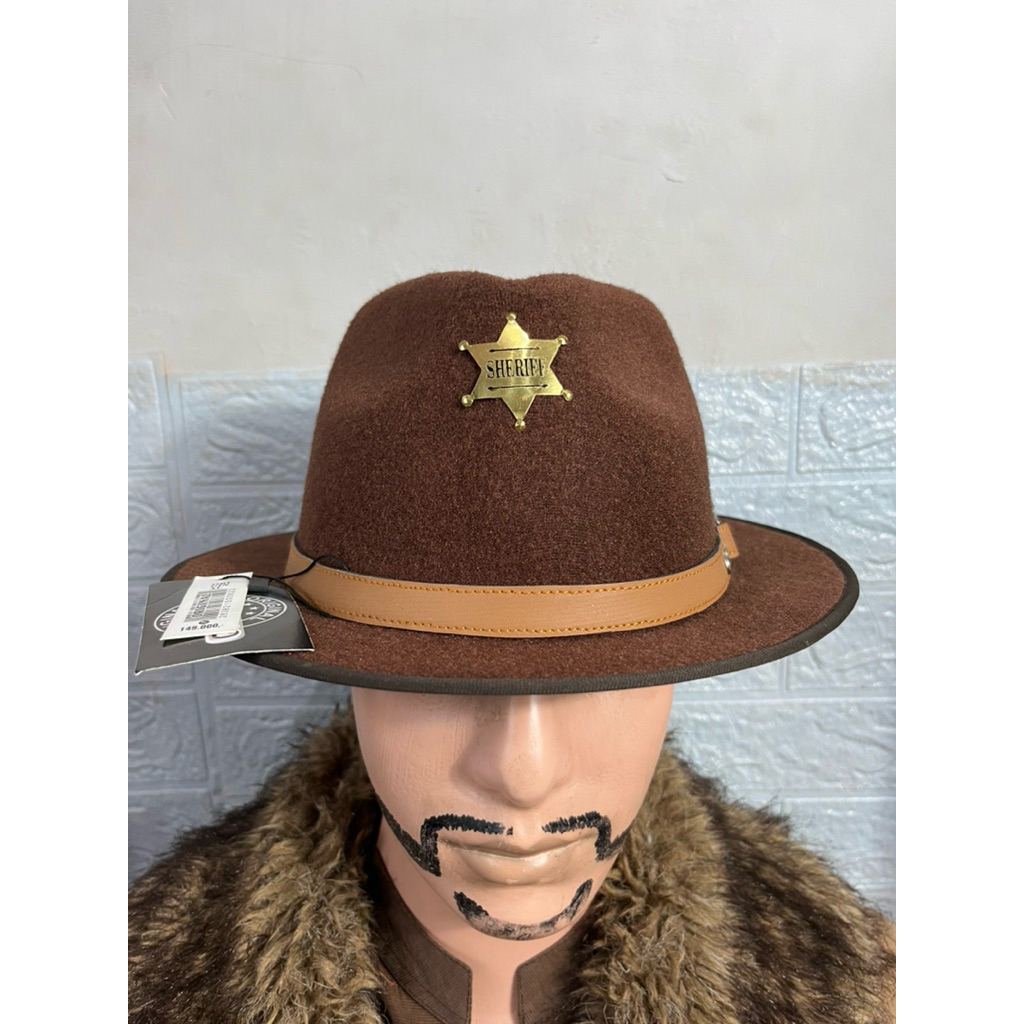 Topi laken pedora panama pin sherif