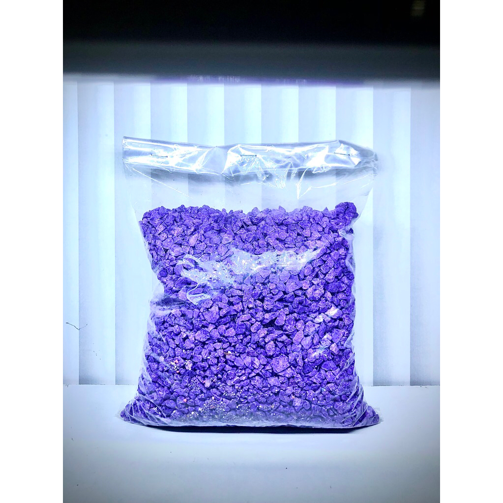 Batu Hias Ungu dekorasi dasar aquarium