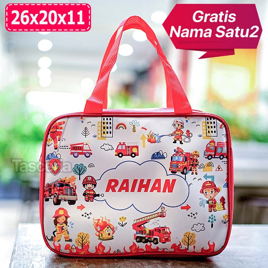 

Tas Hampers Ulang Tahun Anak Fire Fighter Pemadam Kebakaran Custom
