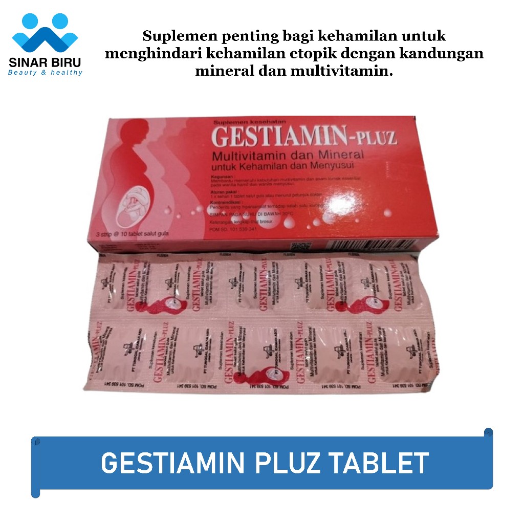 GESTIAMIN Plus ibu hamil 30 Tablet Multivitamin Ibu Hamil dan Menyusui