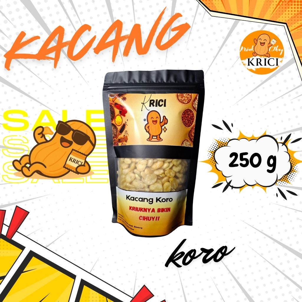 

KRICI Kacang Koro 250g / 500g - CemilanKriuk Teman Nugas & Nongkrong