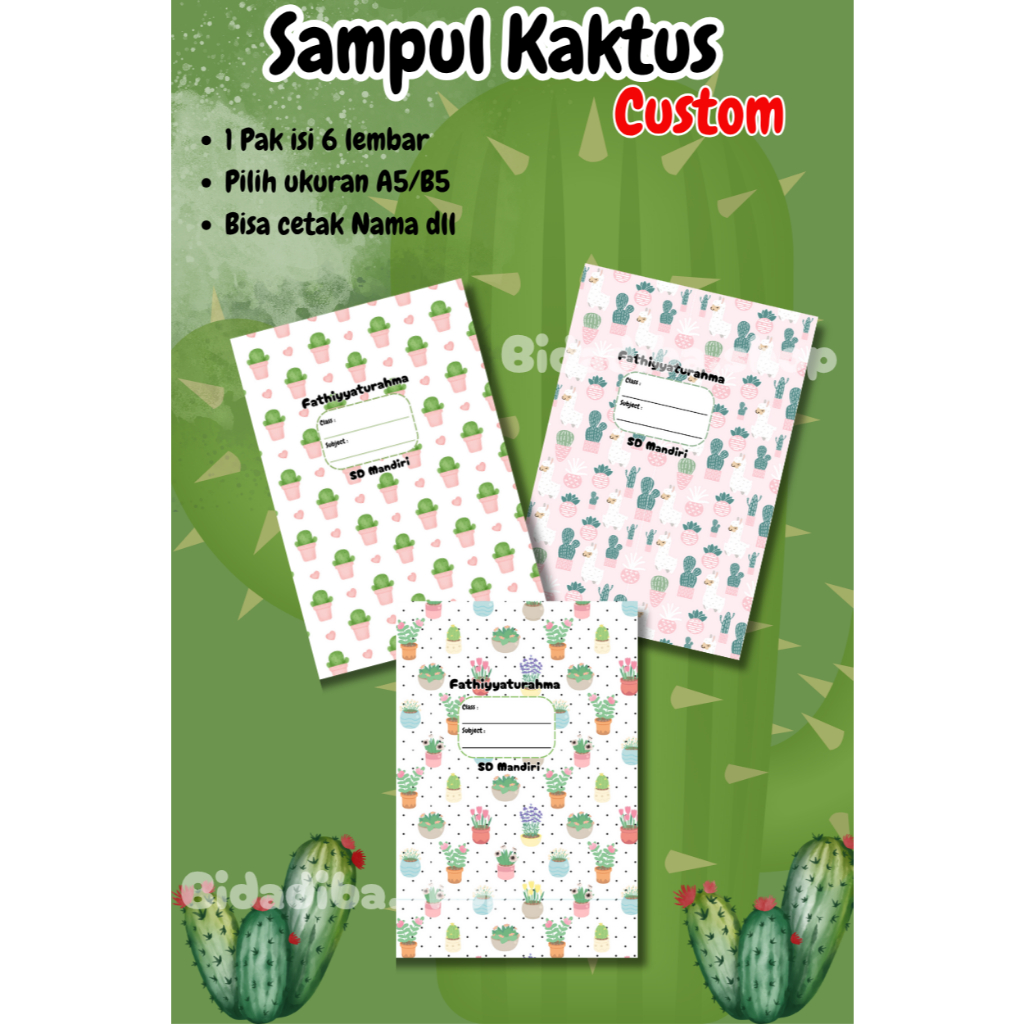 

6PCS Sampul Buku Bigboss Sidu / Sampul Buku Aestetik / Sampul Buku Campus / Sampul Buku Unik