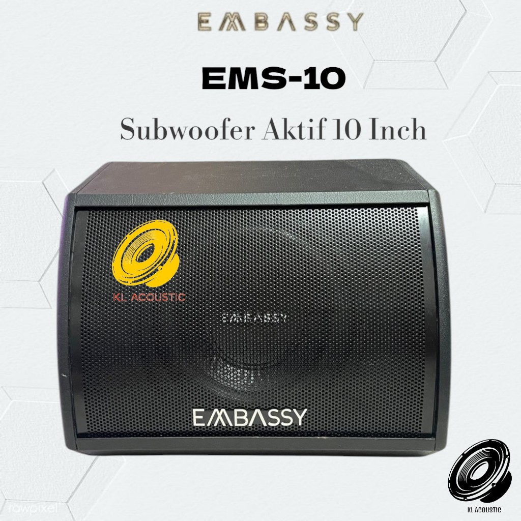 SUBWOOFER AKTIF 10 inch Embassy Trojan EMS-10 PREMIER