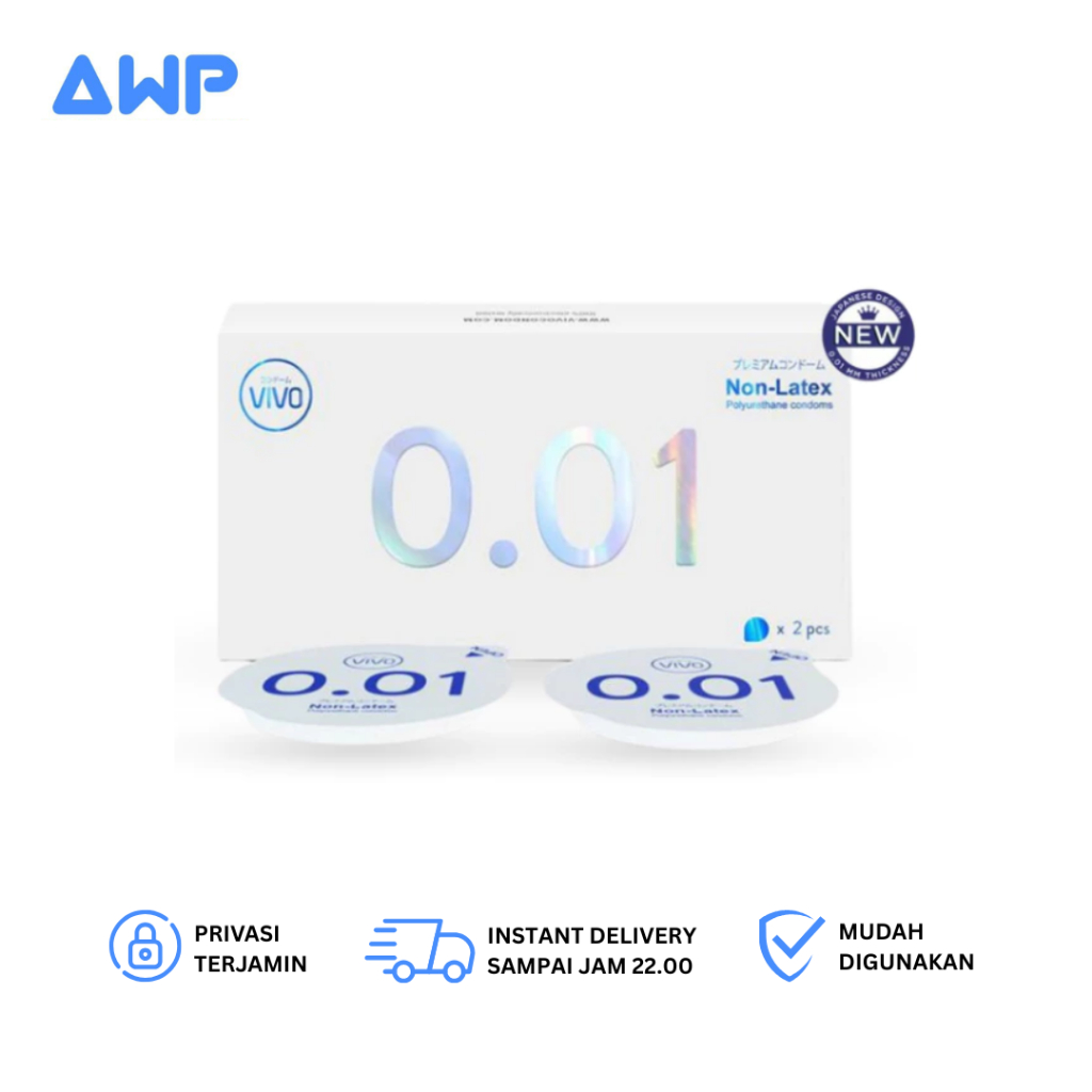 Kondom Tipis - Vivo Kondom 0,01 - 2 Pcs