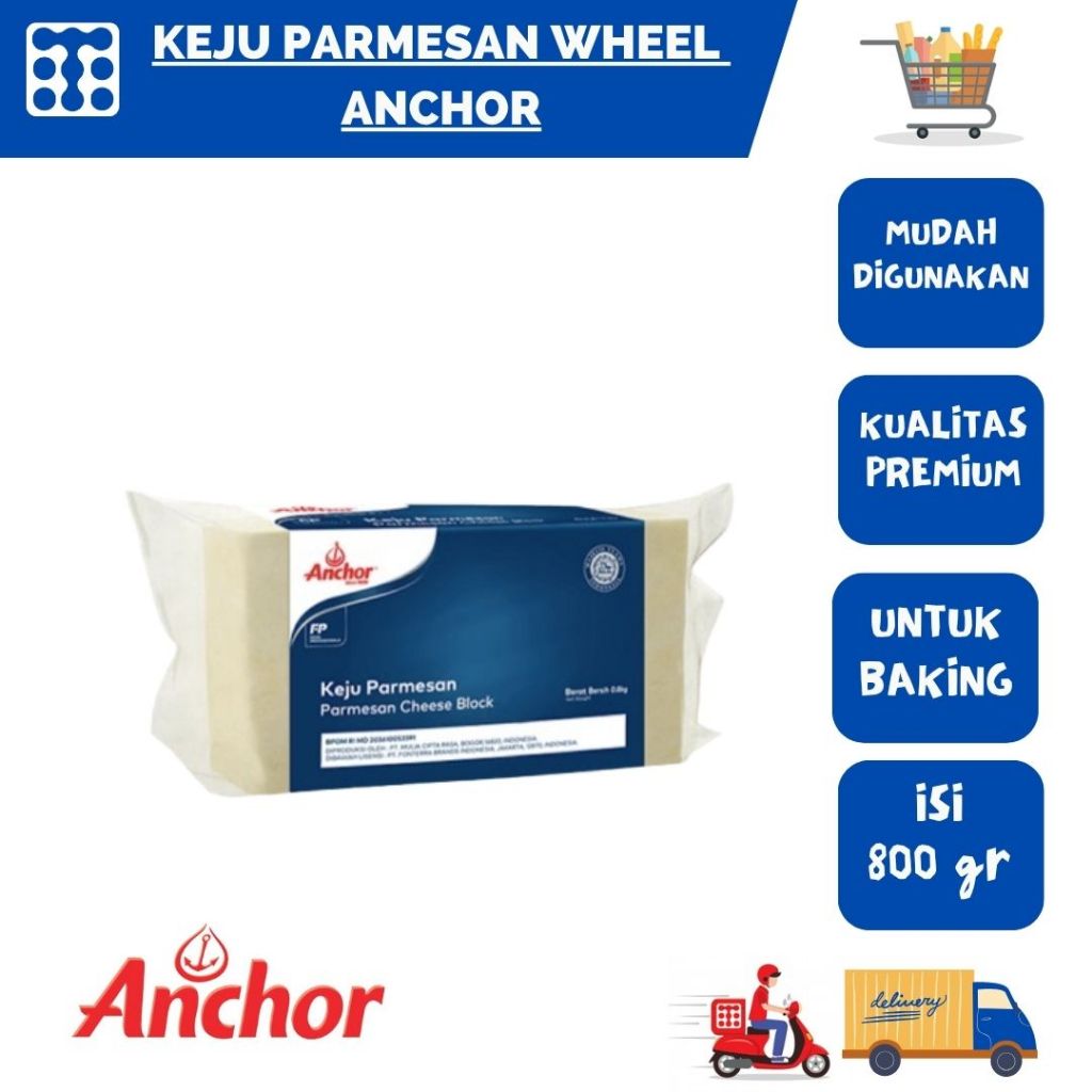 

Keju Parmesan Wheel Cheese Block Anchor 800 gram