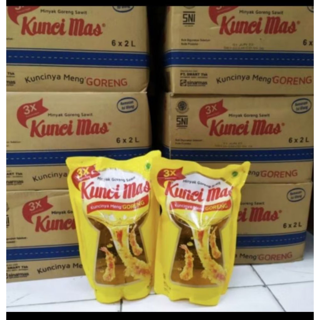 

Minyak goreng kunci mas 2 liter 1 dus