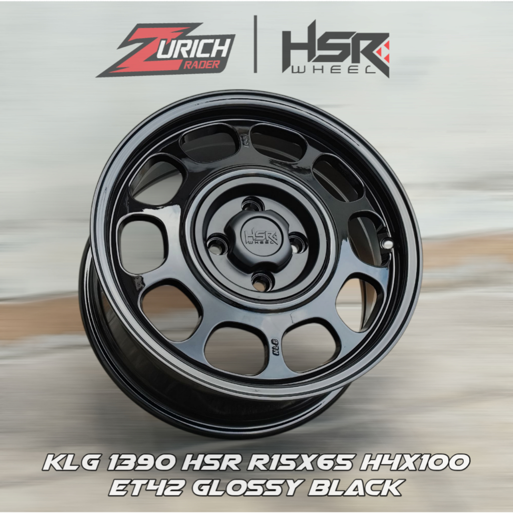 Velg Mobil Ring 15 Hsr Klg Untuk Jazz Yaris Vios Sigra Mobilio Pelek R15 Hsr Wheel Klg Glossy Black