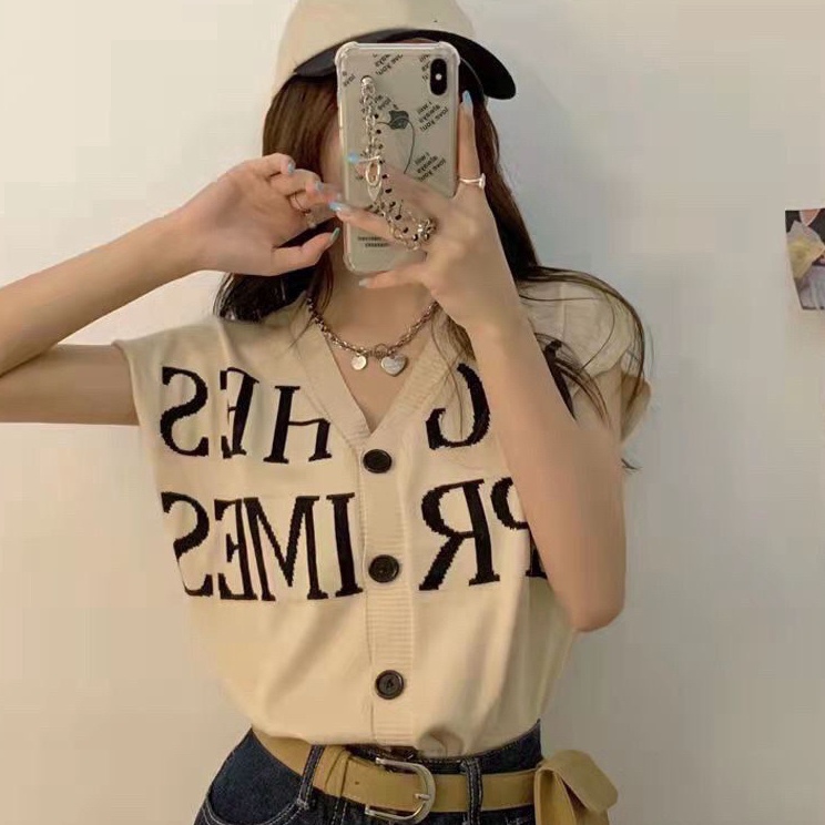 Vest Rompi Wanita Vneck Tanpa Lengan Full Kancing Aktif  Outer Premium vest Rajut Tebal