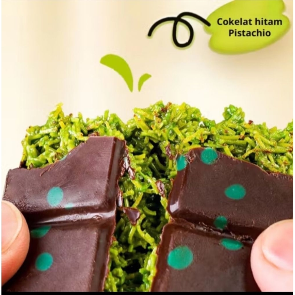 

Nycyta Home (100% Halal) Chocolate Dubai Original Crispy Pistachio Kunafa Coklat Viral Berat 270 Gr,