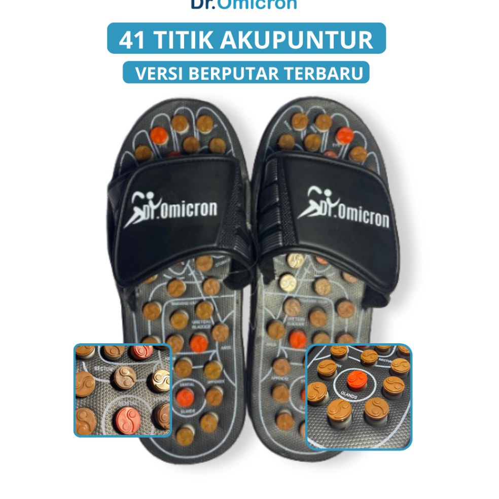 KODE O57C DrOmicron Sandal Terapi Kesehatan  Sendal Refleksi Spring Akupunktur
