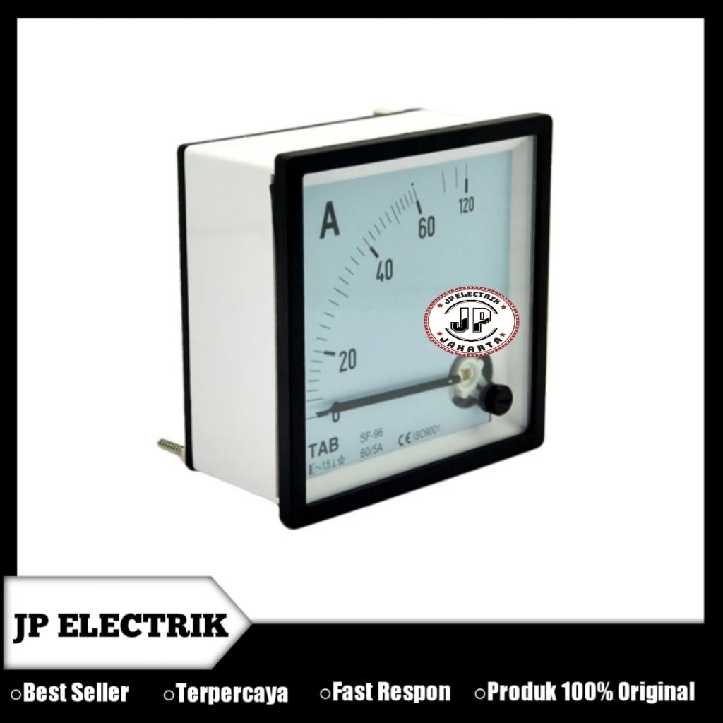 Ampere Meter Analog AC 60/5A Via CT 96 x 96