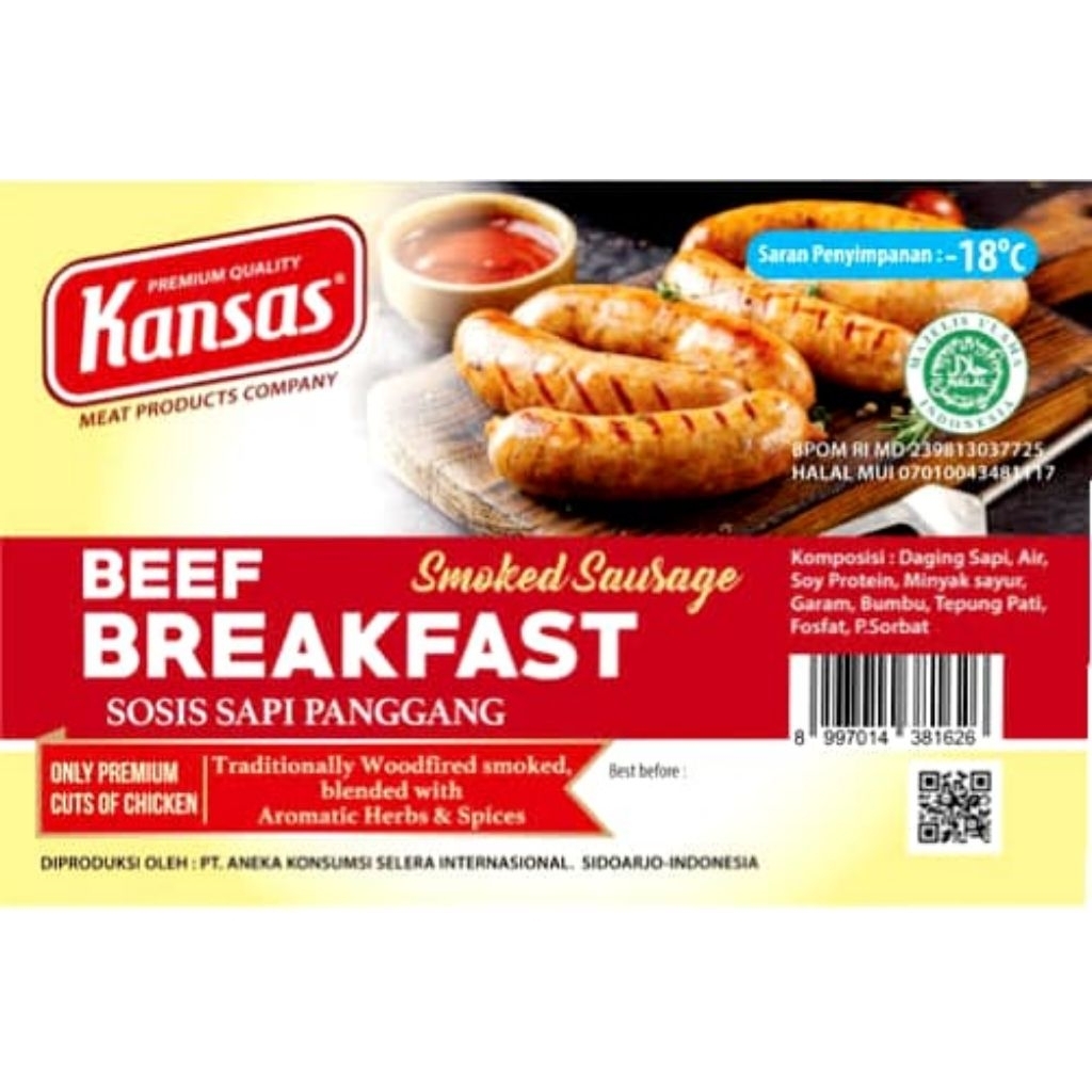 

Kansas Sosis Breakfast Sapi Panggang 1 Kg
