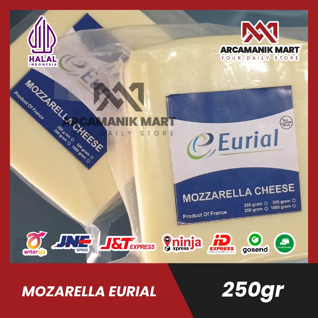 KEJU MOZARELLA EURIAL 250GR / keju mozzarella eurial/keju mozarela 250gr eurial 250gr