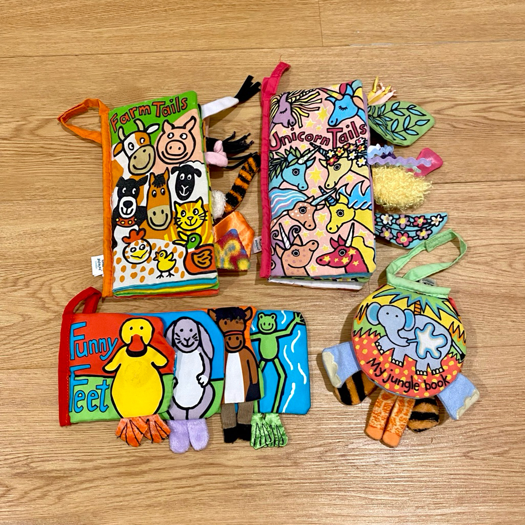 NEW dan PRELOVED Jelly Cat Softbook | Ekor Tails Buku Kain Bayi Edukasi Newborn Mainan JellyCat Soft