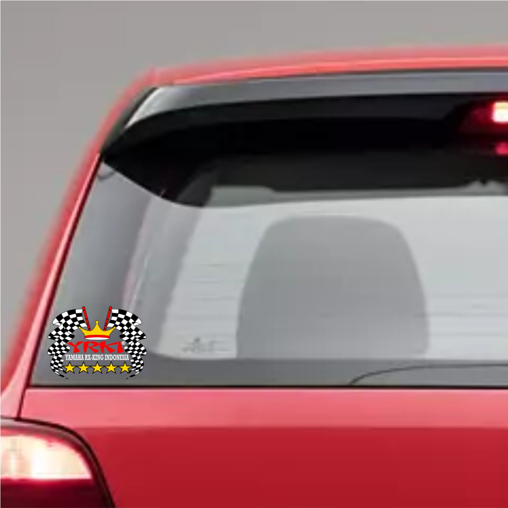 STICKER MOBIL YRKI CUTTING STIKER VARIASI KACA MOBIL RK KING KEREN MURAH BERKUALITAS