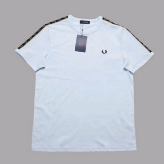 Fred Perry Ringer Taped T-Shirt Light Blue