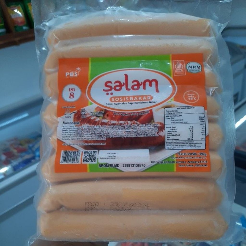 

Salam Sosis Bakar jumbo 500 gram isi 8 pcs