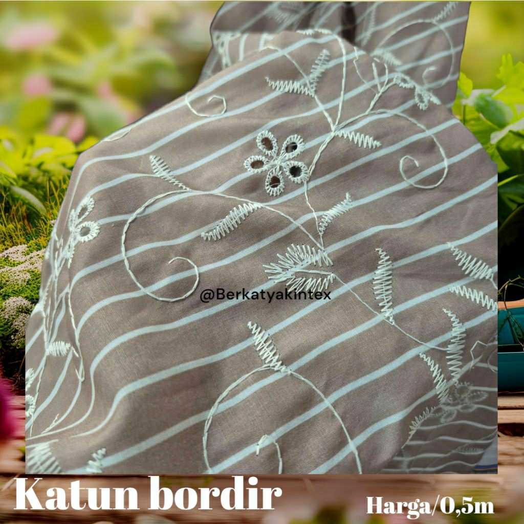 KAIN KATBOL MOTIF SALUR - KAIN KATUN BORDIR PREMIUM MOTIF SALUR - KAIN BORDIR MOTIF SALUR HARGA/0,5M