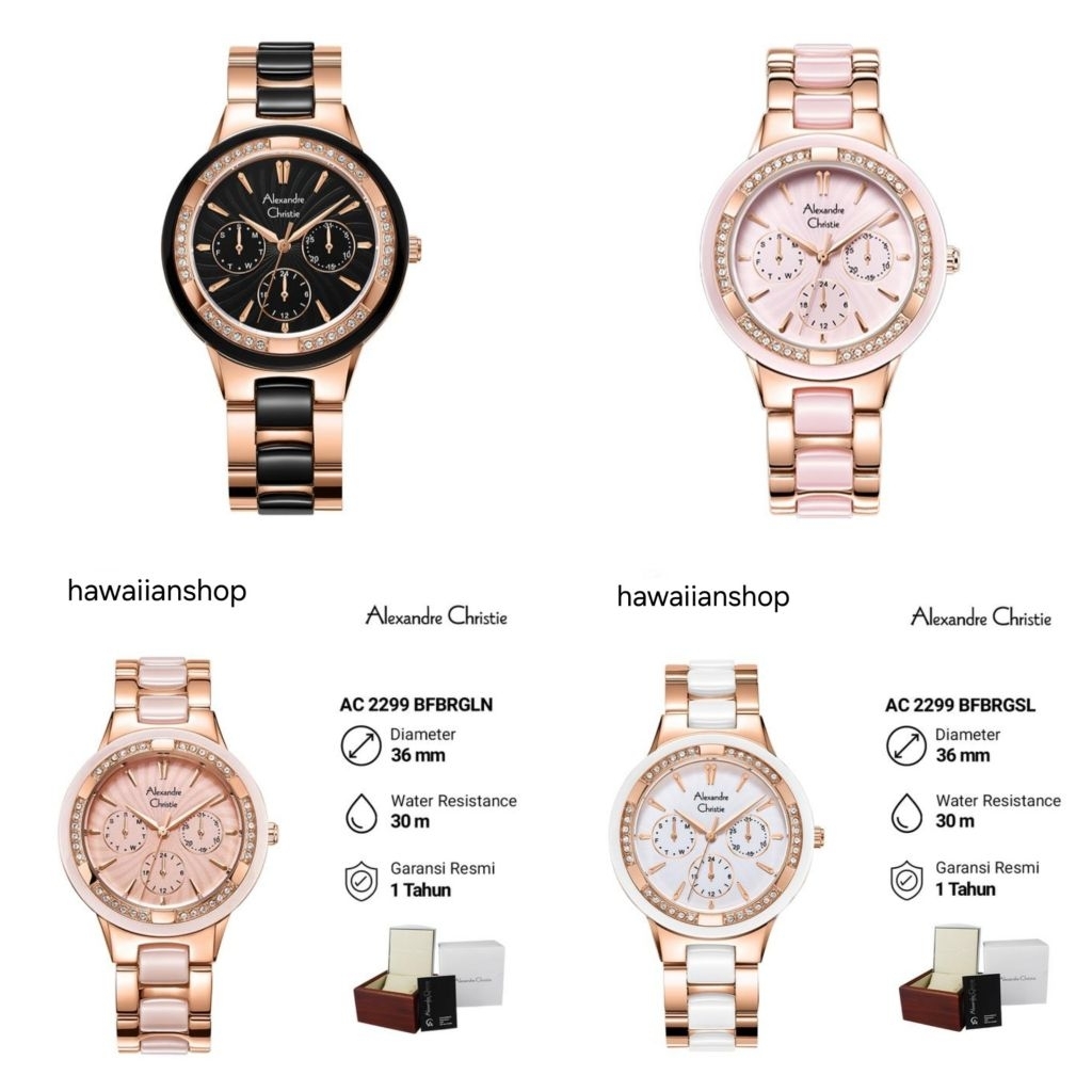 Jam tangan Alexandre Christie wanita AC 2299