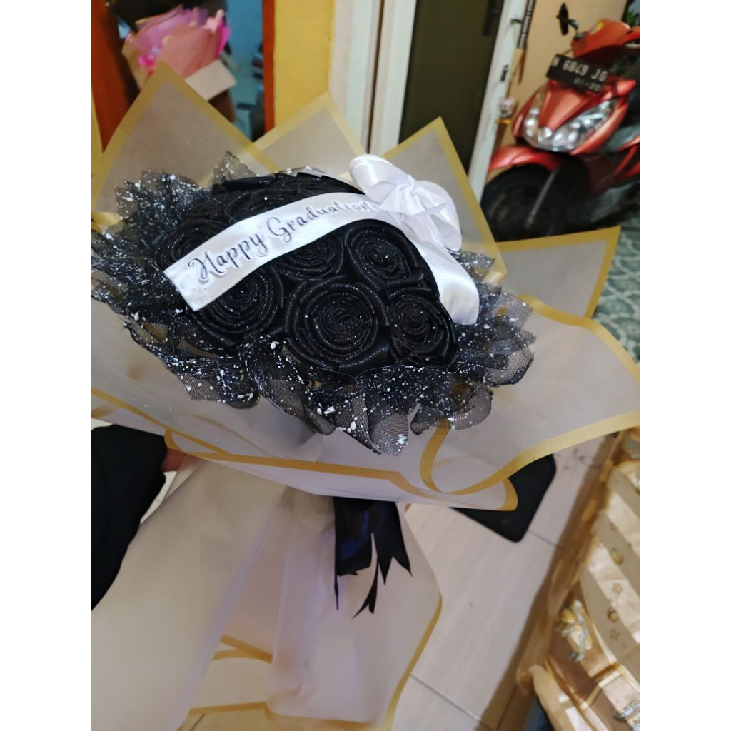 Buket mawar pita custom PO 4 hari