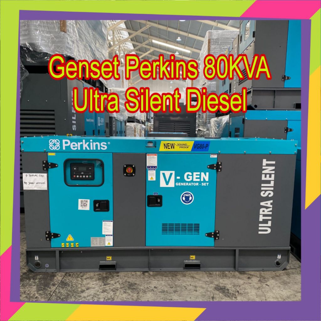 Genset Perkins 80KVA - Ultra Silent Diesel