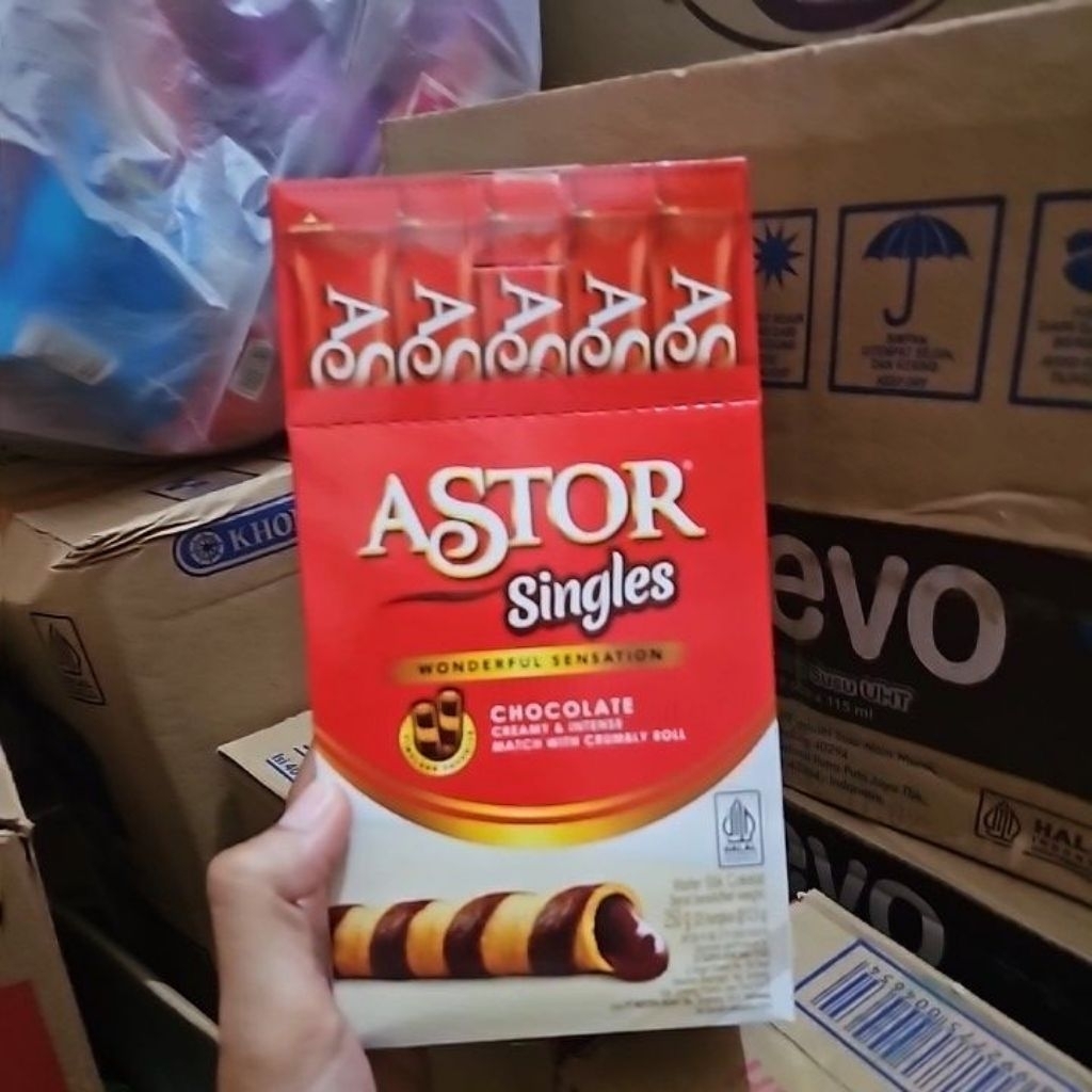 

ASTOR SINGLES WAFER STIK COKLAT 250GR