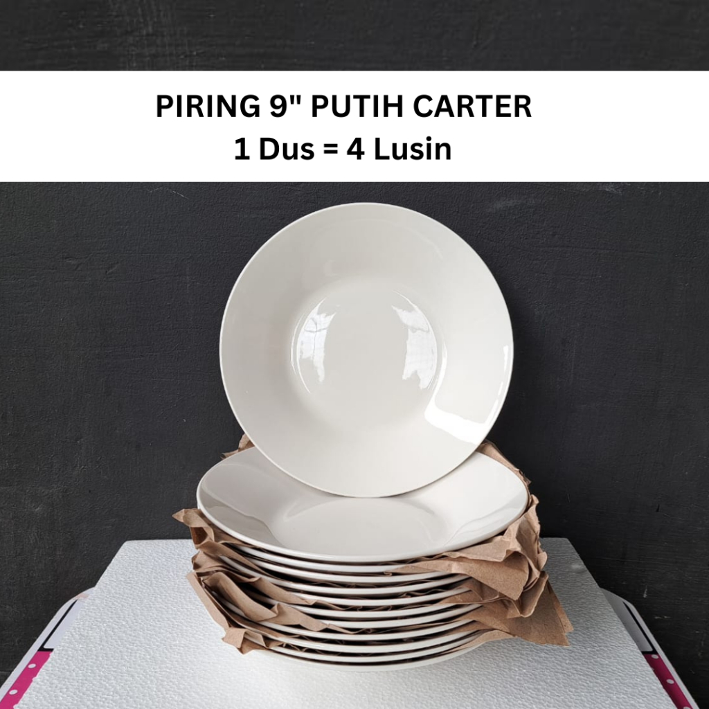 Piring keramik warna putih / piring makan keramik