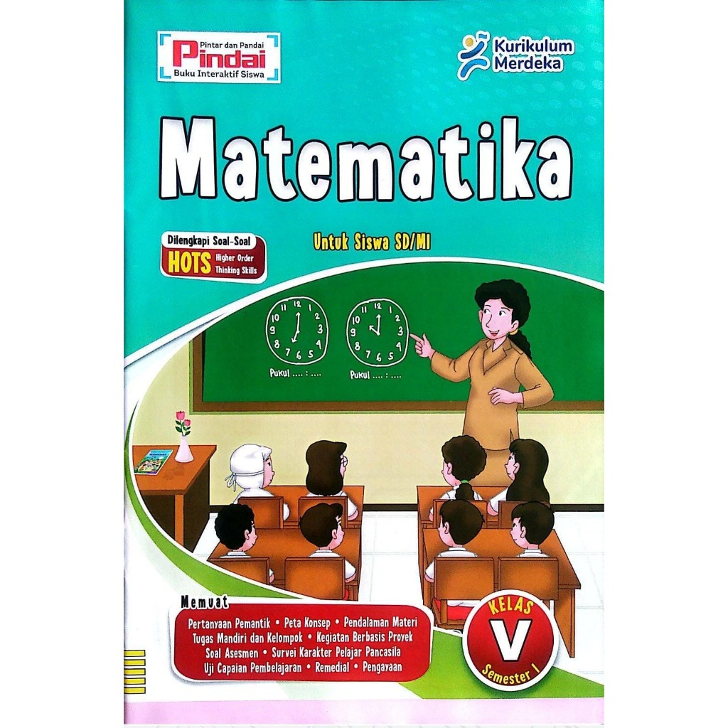 Buku LKS Matematika Kelas 5 SD/MI Kurikulum Merdeka Semester 1 Pindai & Cerdas