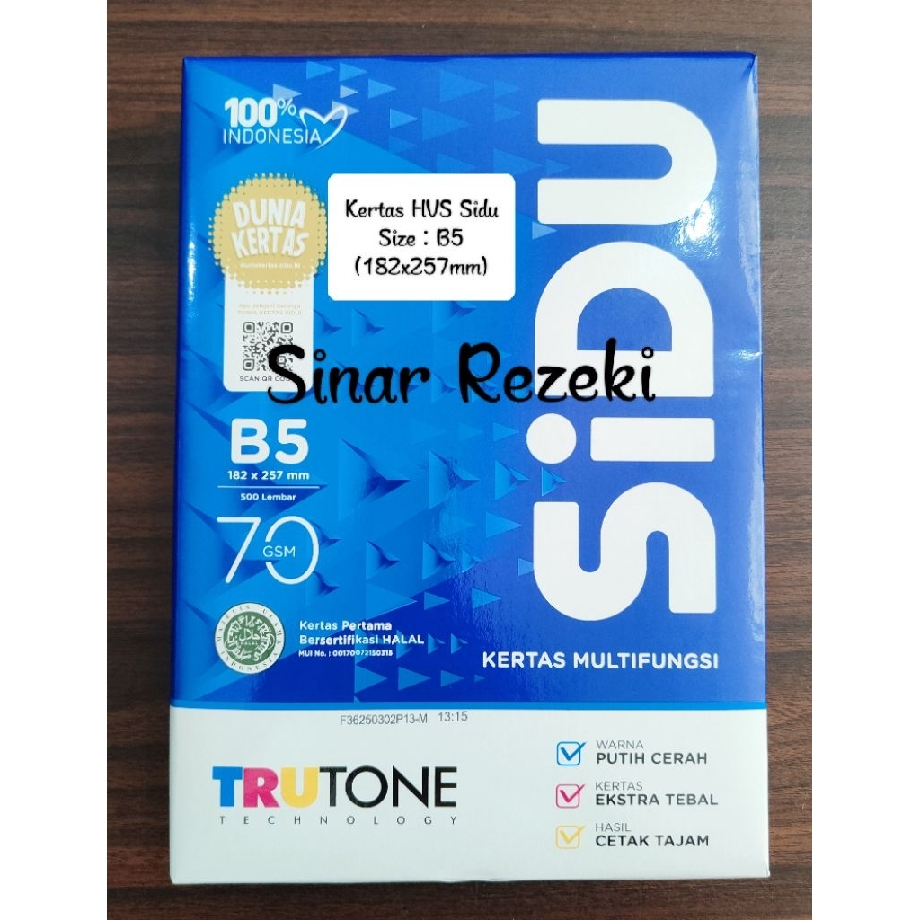 

500 lembar!B5!Kertas HVS Sidu 70gsm B5/kertas fotocopy sidu/kertas HVS sidu 70gsm