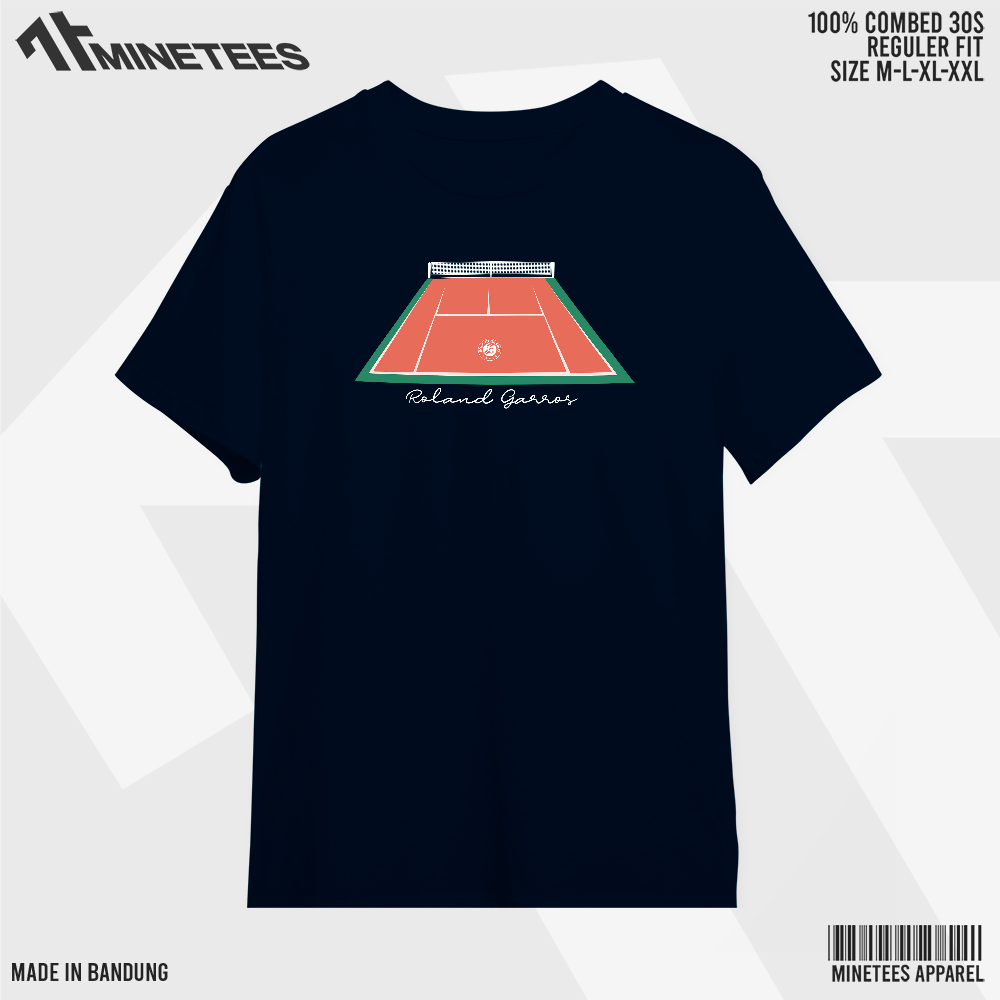 Kaos Padel Tennis Roland Garros Field Navy Combed 30s