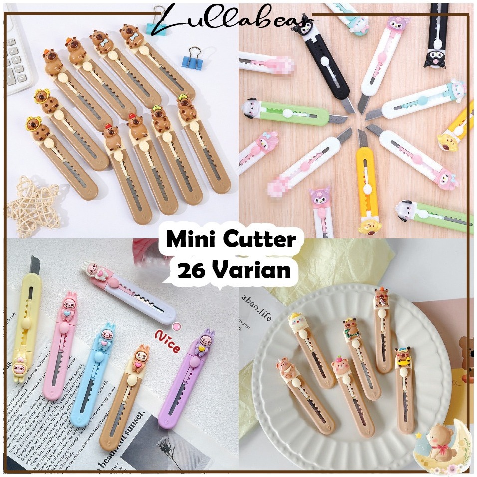 

LULLABEAR - SILET CUTTER MINI KECIL PEMOTONG KERTAS MOTIF SANRIO LUCU MURAH / CUTTER KECIL MINI