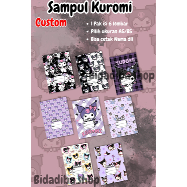 

6PCS Sampul Buku KUROMI CUSTOM NAMA Bigboss Sidu / Sampul Buku Aestetik / Sampul Buku Campus / Sampul Buku Unik