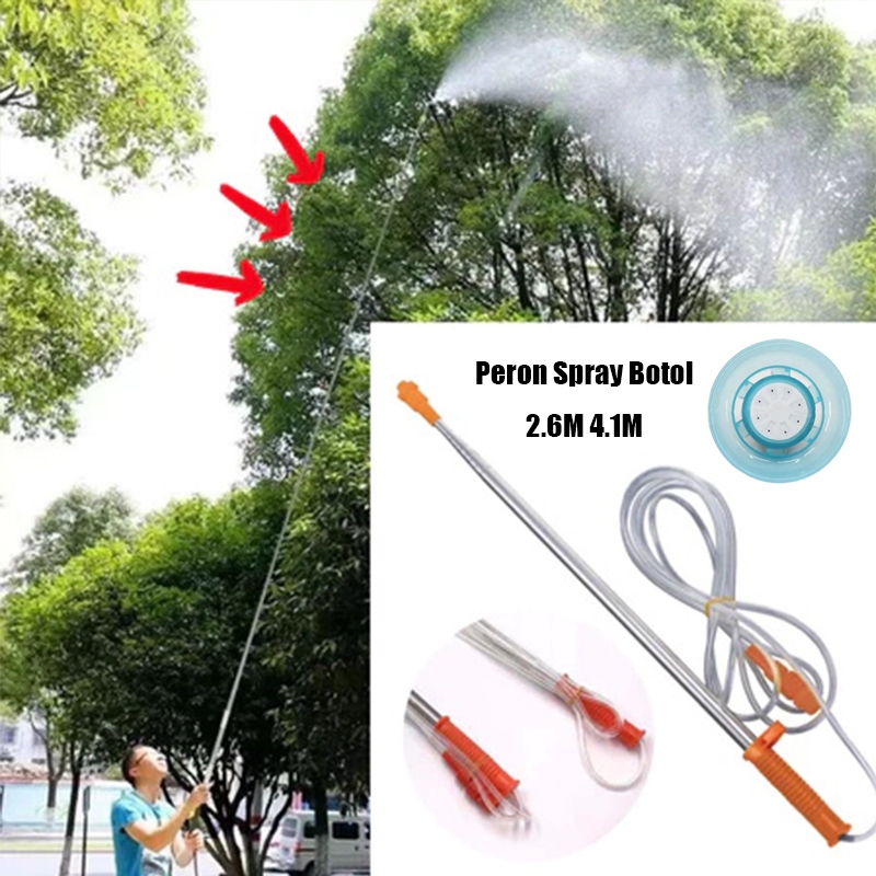 Stik Teleskopik Sprayer Panjang Elektrik 2.6Meter Stainless Steel Stik 4.1Meter Stik Semprotan Hama
