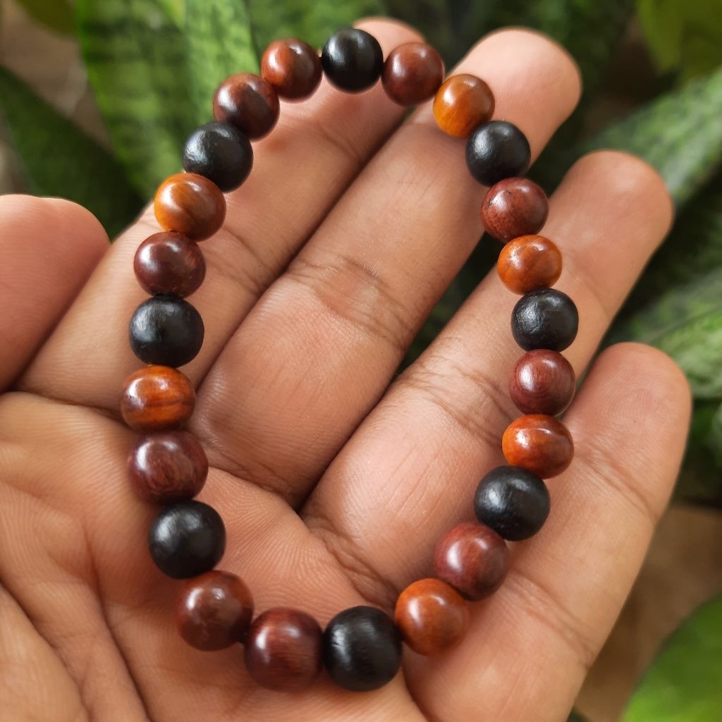 Gelang Kombinasi Kayu Galih Kelor Nagasari Agathis Kayu Raja