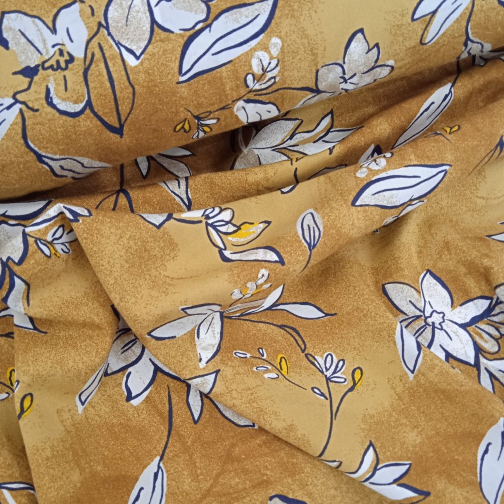 KAIN KATUN RAYON PREMIUM IMPORT MOTIF BUNGA