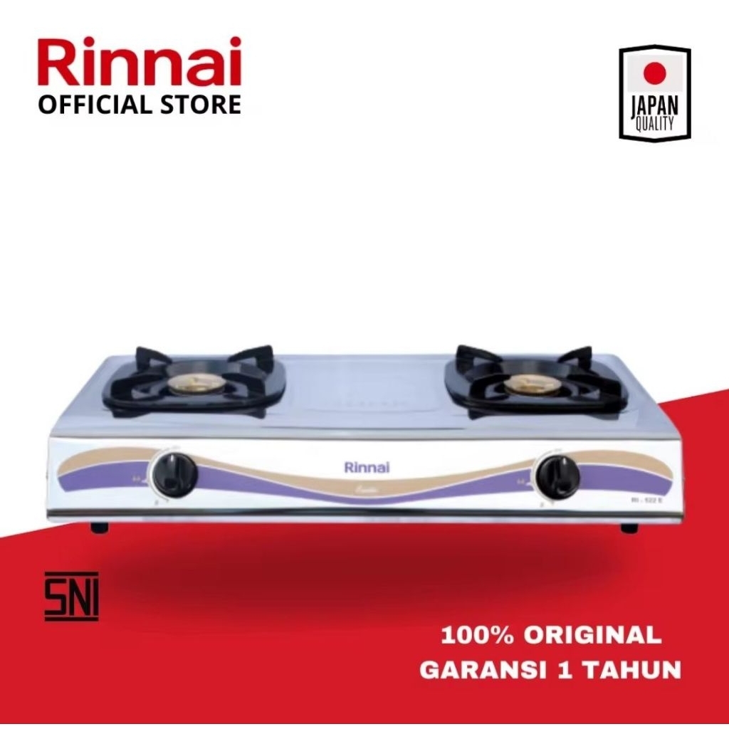 Kompor Gas Rinnai Ri-522E, Ri-522At, Ri-522A, Ri-522C, Ri-522S, Ri-522Ss, Ri-202S, Ri-202S, Ri-52Sb