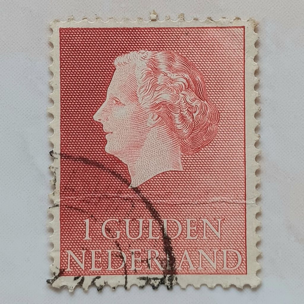 

(AE) Perangko Belanda 1954 Queen Juliana - 1954-1957 - Type 'En Profile' - Queen Juliana (1909-2004) 1 gulden Used