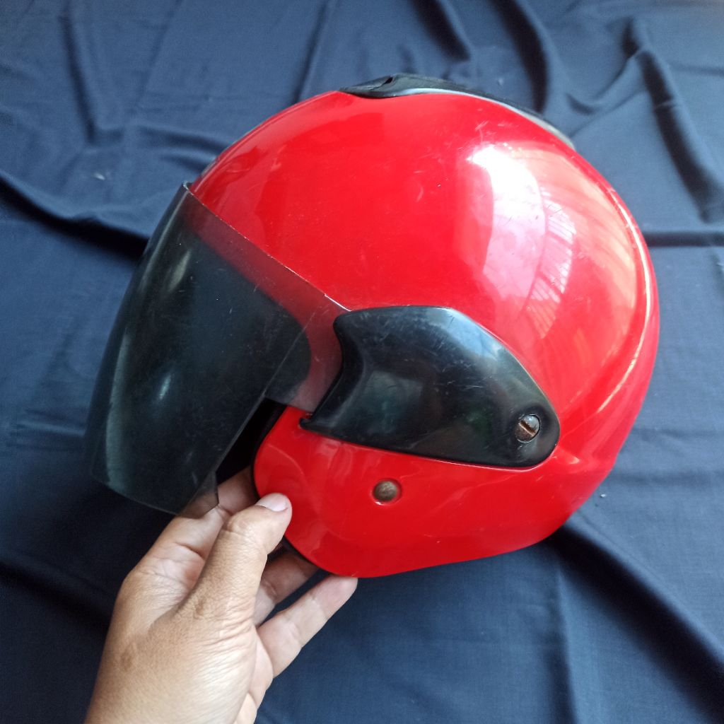 helm ori yamaha mio merah